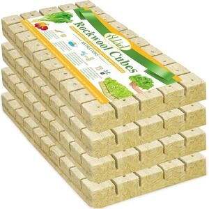 Halatool 1 Inch Rockwool Cubes Garden Rock Wool Stonewool Grow Cubes (6255)
